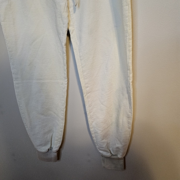 Baja East Sweatpants Joggers Pale Yellow Green Gray Tie Waist Size 0 Athleisure - Picture 4 of 15